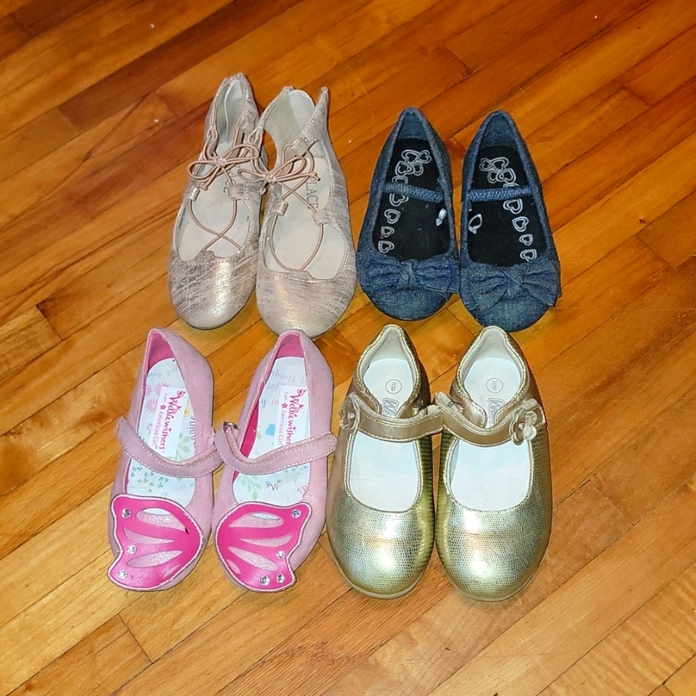 Toddler girl size 8 lot of flats